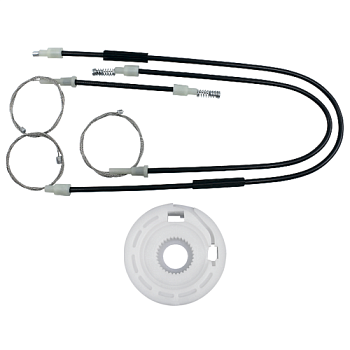Ремкомплект стеклоподъемника (трос+ролик) Land Rover Freelander 1997-2006 (перед. лев.) 777133