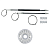 Ремкомплект стеклоподъемника (трос+ролик) Mercedes W204 2007-2012/W164 2005-2011(перед. лев.) 777297