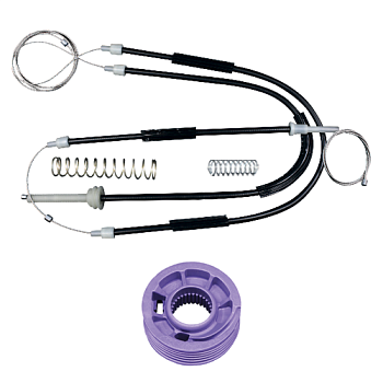 Ремкомплект стеклоподъемника (трос+ролик) Audi A3 (перед. лев.) 777260