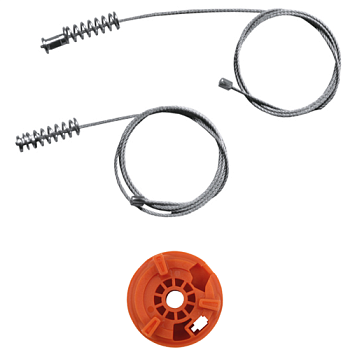 Ремкомплект стеклоподъемника (трос+ролик) Renault Clio 3 (зад. лев.) 777277