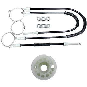 Ремкомплект стеклоподъемника (трос+ролик) Volkswagen Passat B6/B7 (перед. лев.) 777013