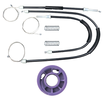 Ремкомплект стеклоподъемника (трос+ролик) Volkswagen Polo 4 (перед. лев.) 777020