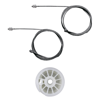 Ремкомплект стеклоподъемника (трос+ролик) Fiat Ducato (перед. лев.) 777298