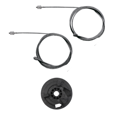 Ремкомплект стеклоподъемника (трос+ролик) Renault Modus 2004-2008 (перед. прав.) 777093