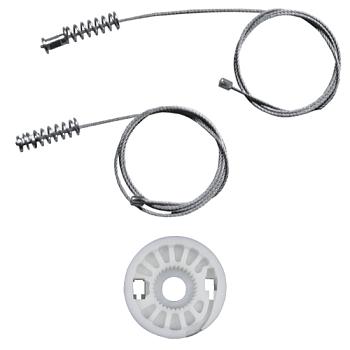 Ремкомплект стеклоподъемника (трос+ролик) BMW 3-series E46 (зад. прав.) 777125