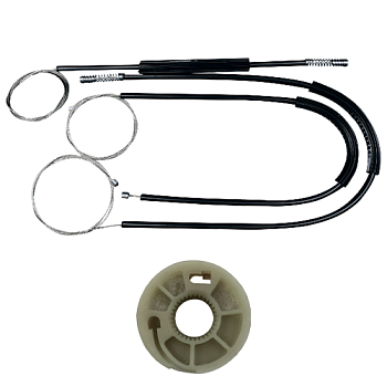 Ремкомплект стеклоподъемника (трос+ролик) Audi A3 (перед. лев.) 777386