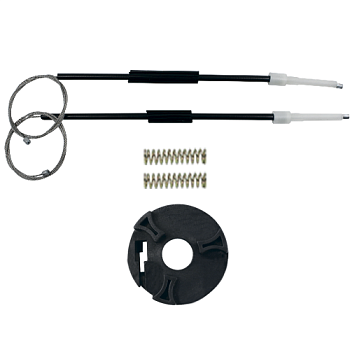 Ремкомплект стеклоподъемника (трос+ролик) Fiat Doblo 1 (перед. лев.) 777183