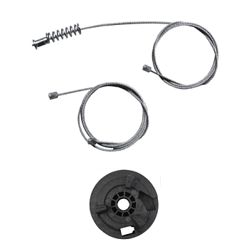 Ремкомплект стеклоподъемника (трос+ролик) Renault Megane 2 (зад. прав.) 777101