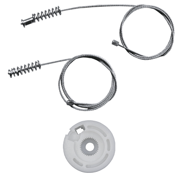 Ремкомплект стеклоподъемника (трос+ролик) Fiat Punto 1/Punto 2 (перед. лев.) 777343