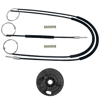 Ремкомплект стеклоподъемника (трос+ролик) Renault Megane 2 Coupe (перед. лев.) 777102