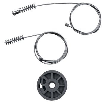 Ремкомплект стеклоподъемника (трос+ролик) Fiat Fiorino/Fiat Qubo/Peugeot Bipper (перед. лев.) 777201