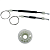 Ремкомплект стеклоподъемника (трос+ролик) Seat Leon 2005-2012 (зад. лев.) 777083