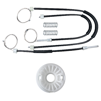 Ремкомплект стеклоподъёмника (трос+ролик) VW Caddy 3 покол. 2004-2015 (перед. лев./прав.) 777028