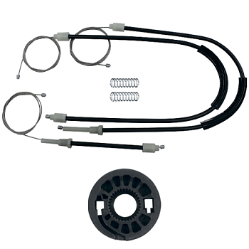 Ремкомплект стеклоподъёмника (трос+ролик) Seat Ibiza 3 покол. 2001-2008 (перед. лев./прав.) 777079