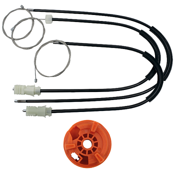 Ремкомплект стеклоподъемника (трос+ролик) Renault Laguna 1/Laguna 2 (перед. прав.) 777111