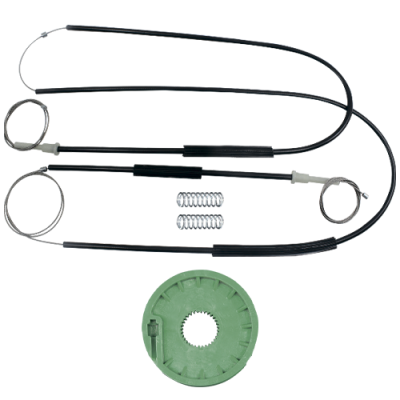 Ремкомплект cт-ка (трос+ролик) Seat Ibiza 2/Cordoba 1 1993-2002 Coupe ОЕМ:6K3837401 (перед.) 777080