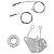 Ремкомплект стеклоподъёмника Smart Fortwo 450 1997-2007 (перед. лев.) 772400