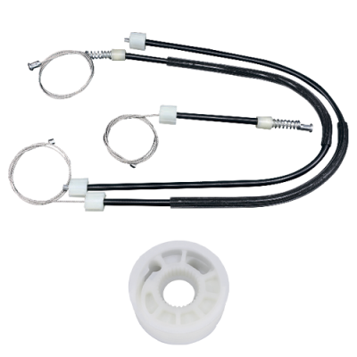 Ремкомплект стеклоподъемника (трос+ролик) Volkswagen Golf 6/Jetta 6 (перед. лев.) 777245