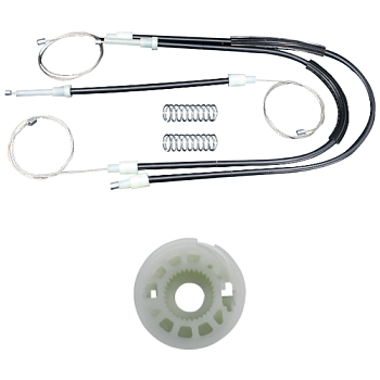 Ремкомплект стеклоподъемника (трос+ролик) Volkswagen Golf 5/Golf 5 Plus (перед. лев.) 777003