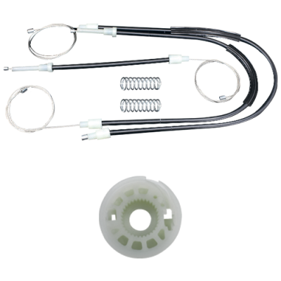 Ремкомплект стеклоподъемника (трос+ролик) Volkswagen Golf 5/Golf 5 Plus (перед. лев.) 777003