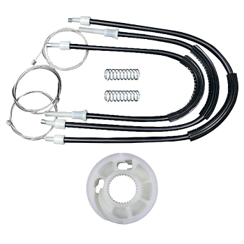 Ремкомплект стеклоподъемника (трос+ролик) Volkswagen Polo 5 (перед. лев.) 777024