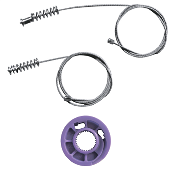 Ремкомплект стеклоподъемника (трос+ролик) Volkswagen Polo 4 (зад. прав.) 777023