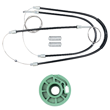 Ремкомплект стеклоподъемника (трос+ролик) Audi A4 B5 (перед. лев.) 777059