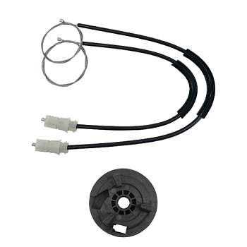 Ремкомплект стеклоподъемника (трос+ролик) Renault Clio 2 Coupe (перед. лев.) 777090