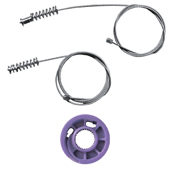 Ремкомплект стеклоподъемника (трос+ролик) Volkswagen Polo 4 (зад. лев.) 777022