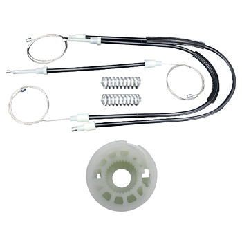 Ремкомплект стеклоподъемника (трос+ролик) Volkswagen Passat B8 (перед. лев.) 777351