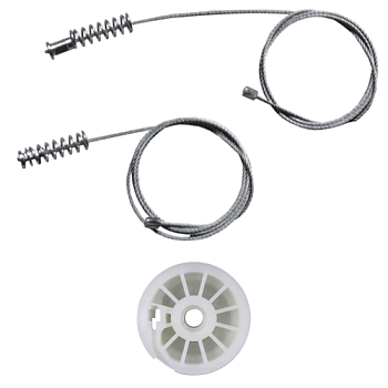 Ремкомплект стеклоподъемника (трос+ролик) Fiat Doblo 2/Opel Combo (перед. лев.) 777185