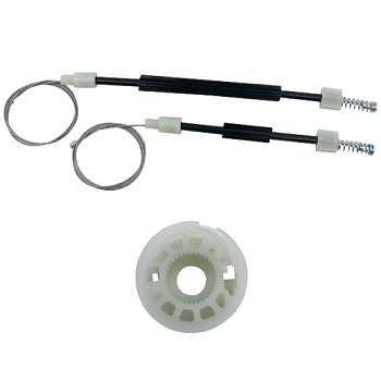 Ремкомплект стеклоподъемника (трос+ролик) Seat Leon 2005-2012 (зад. лев.) 777083