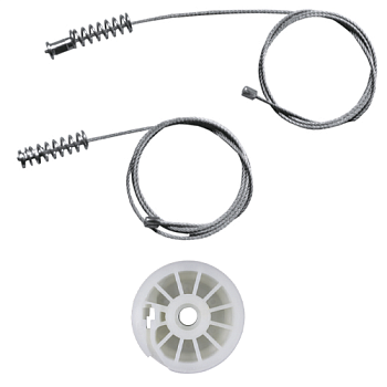 Ремкомплект стеклоподъемника (трос+ролик) Fiat Bravo (зад. лев.) 777339