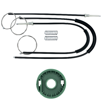 Ремкомплект стеклоподъемника (трос+ролик) Ford Fiesta/Fusion Coupe (перед. лев./прав.) 777154