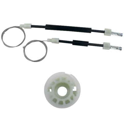 Ремкомплект стеклоподъемника (трос+ролик) Seat Leon 2005-2012 (зад. лев.) 777083