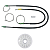 Ремкомплект ст-ка (трос+ролик) Ford Galaxy 1/Seat Alhambra 1/VW Sharan1 1995-2010 (перед.лев) 777162