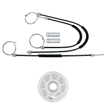 Ремкомплект стеклоподъемника (трос+ролик) Renault Laguna 3 (перед. лев.) 777269