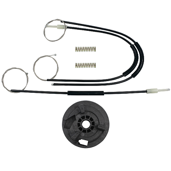 Ремкомплект стеклоподъемника (трос+ролик) Renault Megane 2 (перед. лев.) 777098