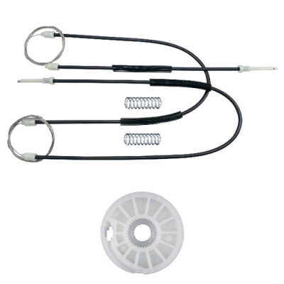 Ремкомплект стеклоподъемника (трос+ролик) BMW X5 E53 (перед. лев./прав.) 777128