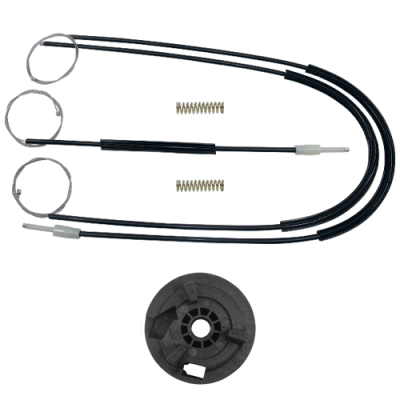 Ремкомплект стеклоподъемника (трос+ролик) Renault Megane 2 Coupe (перед. лев.) 777102