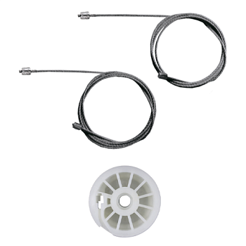 Ремкомплект стеклоподъемника (трос+ролик) Renault Trafic/Nissan Primastar/Vivaro (перед.лев.) 777329