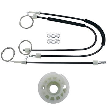 Ремкомплект стеклоподъемника (трос+ролик) Seat Leon 2005-2012 (перед. лев.) 777077