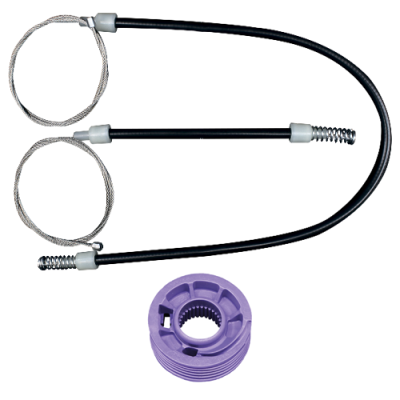 Ремкомплект стеклоподъемника (трос+ролик) Volkswagen Polo 4 (зад. лев.) 777235