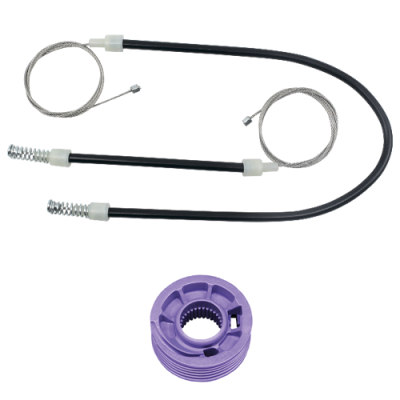 Ремкомплект стеклоподъемника (трос+ролик) Seat Altea (зад. прав.) 777315