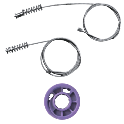 Ремкомплект стеклоподъемника (трос+ролик) Volkswagen Polo 4 (зад. лев.) 777022