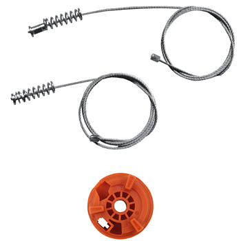 Ремкомплект стеклоподъемника (трос+ролик) Renault Clio 3 (зад. прав.) 777278