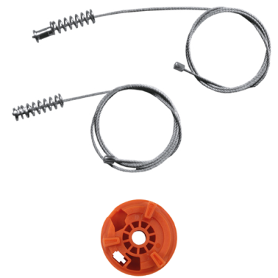 Ремкомплект стеклоподъемника (трос+ролик) Renault Clio 3 (зад. прав.) 777278