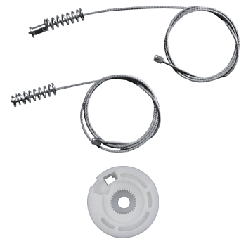 Ремкомплект стеклоподъемника (трос+ролик) Fiat Linea (перед. лев.) 777195