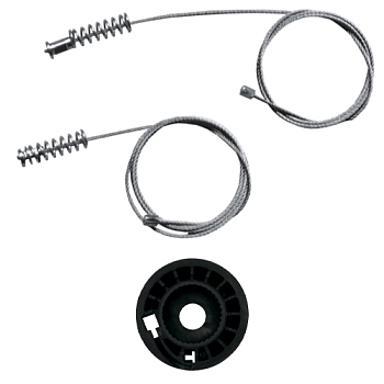 Ремкомплект стеклоподъемника (трос+ролик) Ford Transit/Tourneo Custom (перед. лев.) 777334