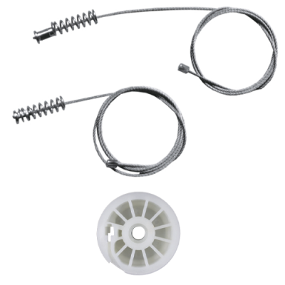 Ремкомплект стеклоподъемника (трос+ролик) Fiat Grande Punto (перед.лев.) 777341